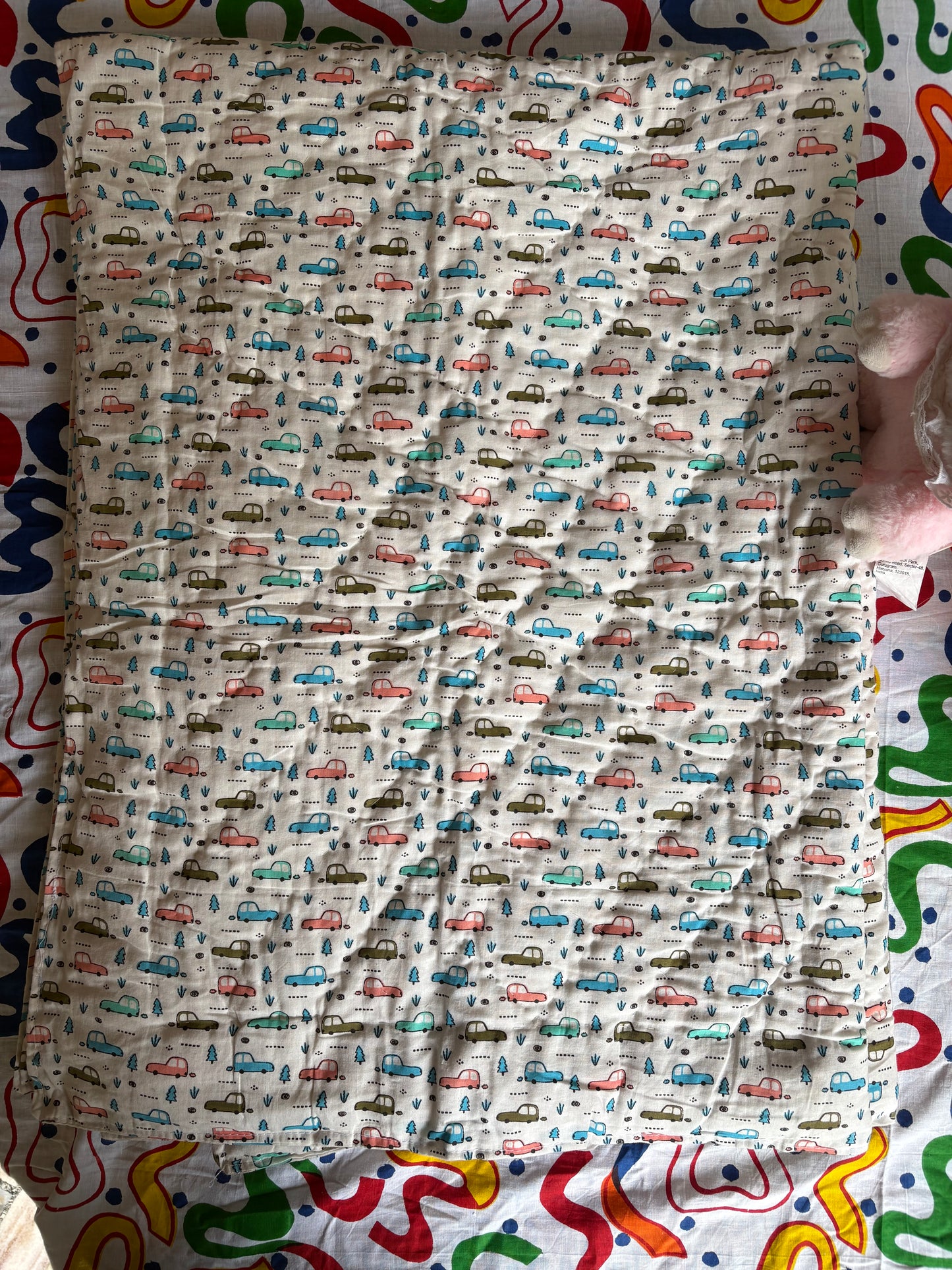 Natural Dyed Handblock Baby Quilts Cars Edition (Surgical Cotton)