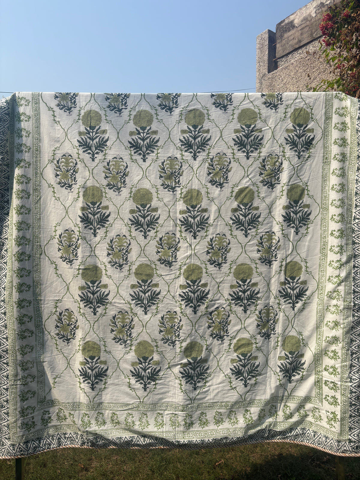 Mughal Garden Single Bed (Mul Cotton) (60”x90”)