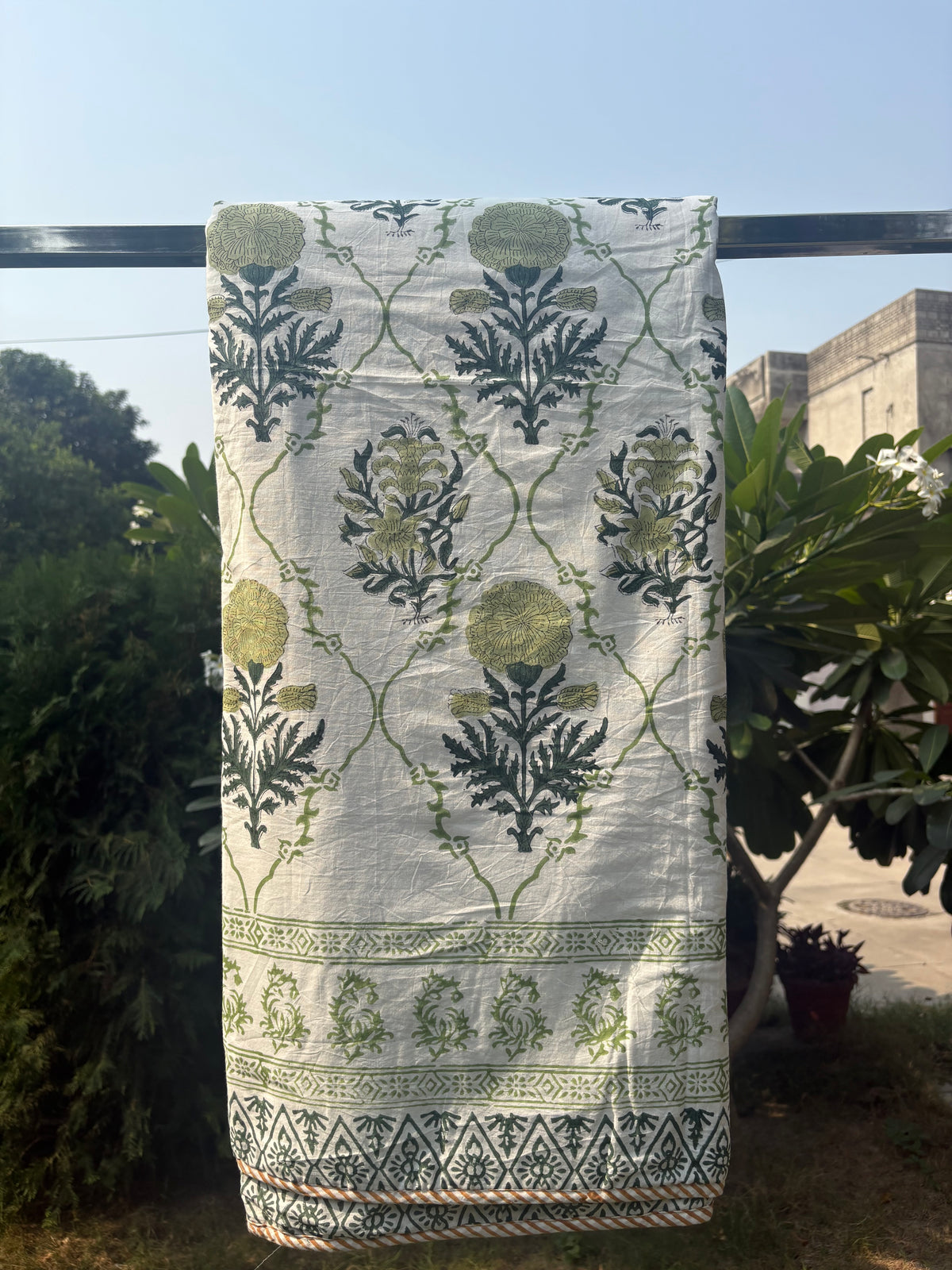 Mughal Garden Single Bed (Mul Cotton) (60”x90”)