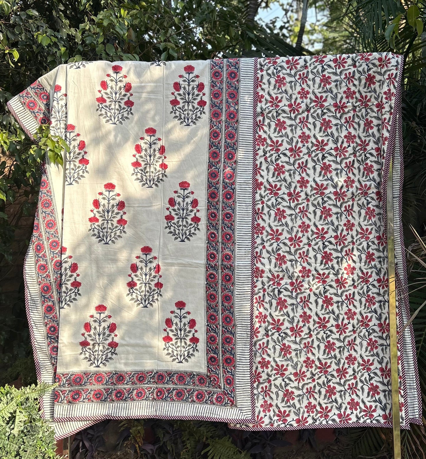 Handblock Dohar Pair (Mul Cotton) (60”x90”)