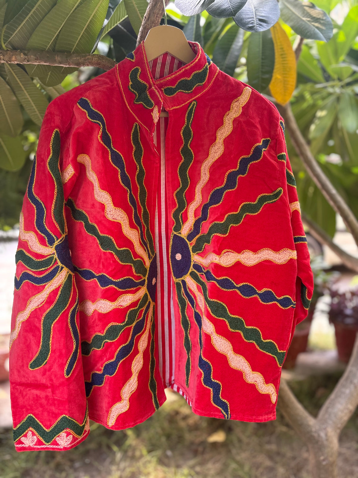 Sun god Hand Embroidered Suzani Jacket