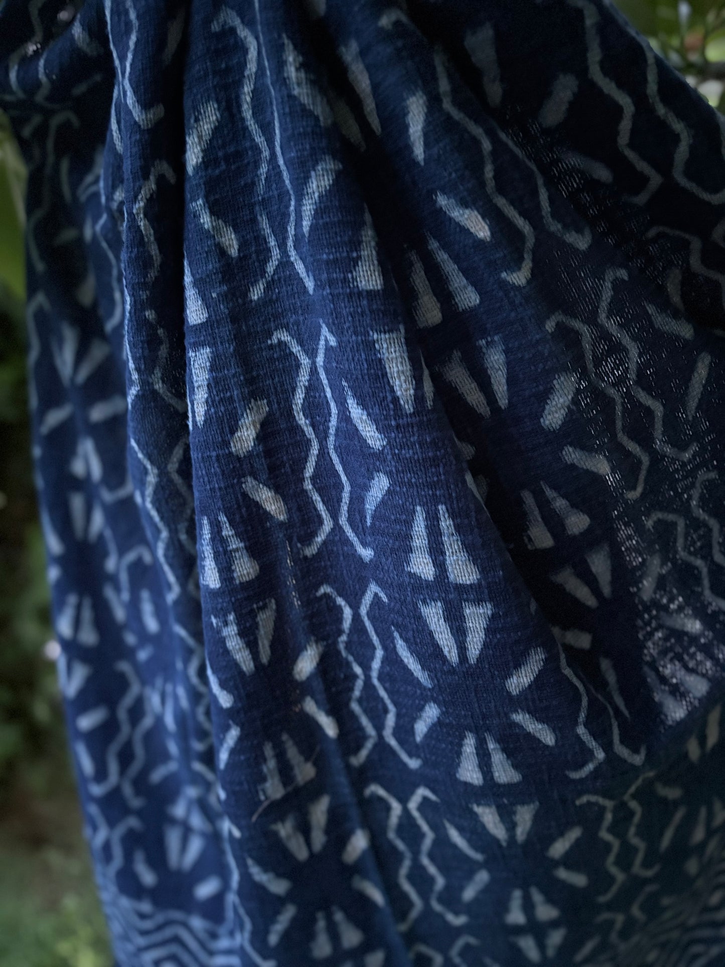 Hand Block Indigo Sofa Throw
