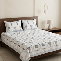 Percale Jaal Handblock bedsheets