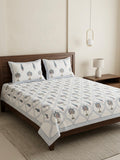 Percale Jaal Handblock bedsheets