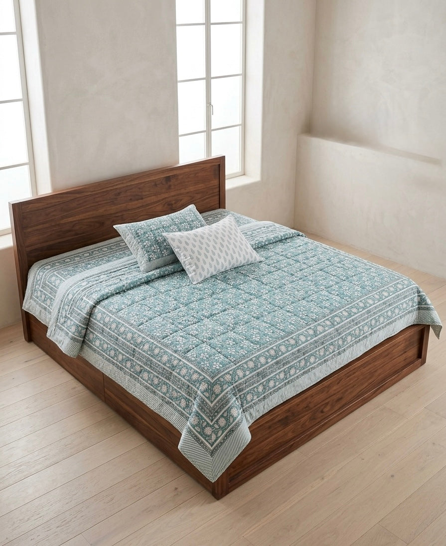 Handblock Sanganer Bedsheet