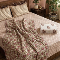 Handblock Dohar Pair (Mul Cotton) (60”x90”)