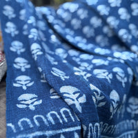 Hand Block Printed Indigo Sofa Throw