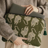 Hand Block Laptop Sleeve | Green | MacBook Air & iPad Case