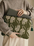 Hand Block Laptop Sleeve | Green | MacBook Air & iPad Case