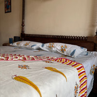 Handblock Dohar Pair (Mul Cotton) (60”x90”)