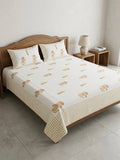 Percale Jaipur Paisley Palm Woodblock bedsheet