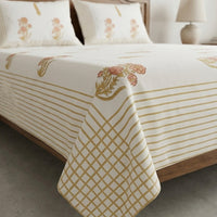 Percale Jaipur Paisley Palm Woodblock bedsheet