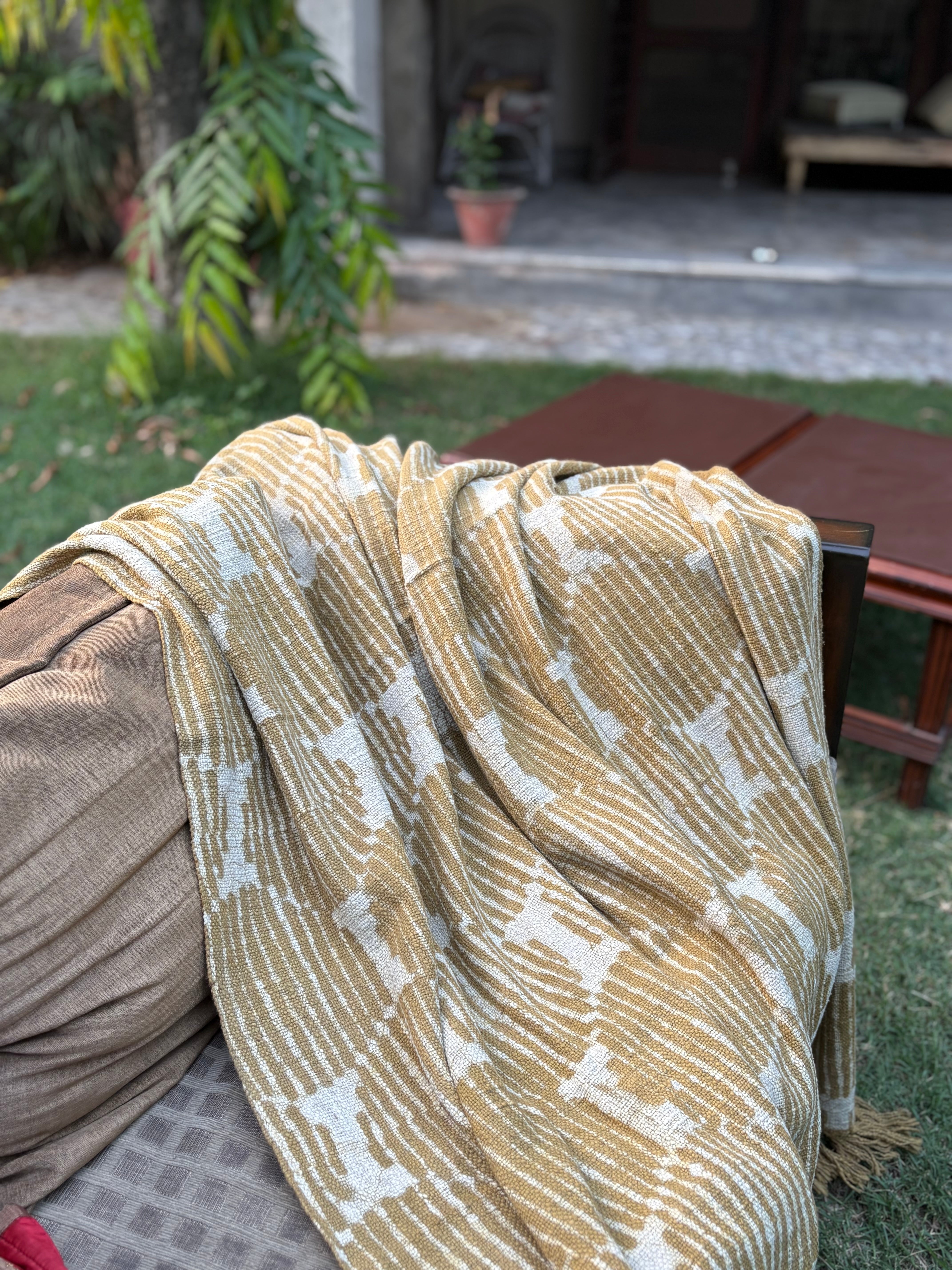 Dabu Print Handblock Sofa Throw