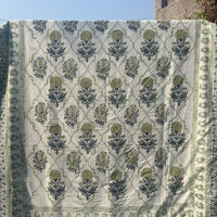 Mughal Garden Single Bed (Mul Cotton) (60”x90”)