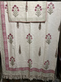 Jaal Hand Block Jute Bedcover