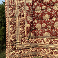 Bagru Reversible Cotton Single Quilt (Razai)
