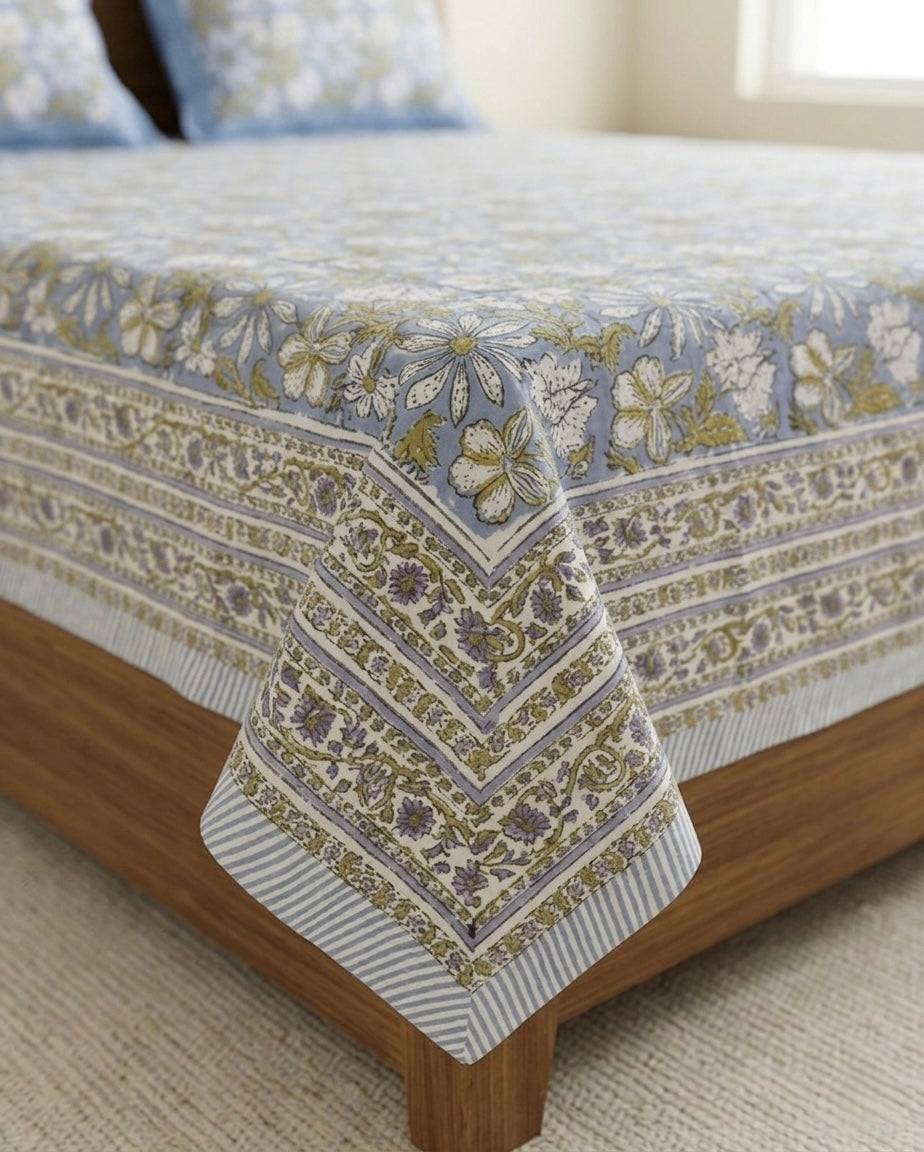 Handblock Sanganer Bedsheet