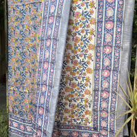 Handblock Double Bed Dohar (Mul Cotton) (90”x108”)