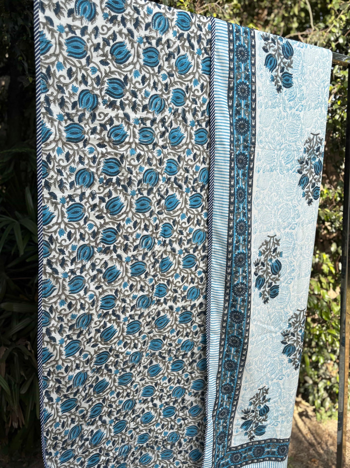 Handblock Dohar Pair (Mul Cotton) (60”x90”)