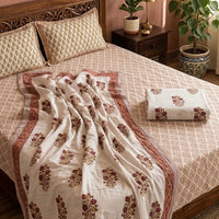 Handblock Dohar Pair (Mul Cotton) (60”x90”)