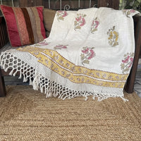 Handblock Printed Sofa Throw
