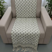 Premium Handblock Printed Sofa Throw & Mini-Bedcover