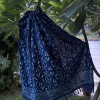 Hand Block Indigo Sofa Throw