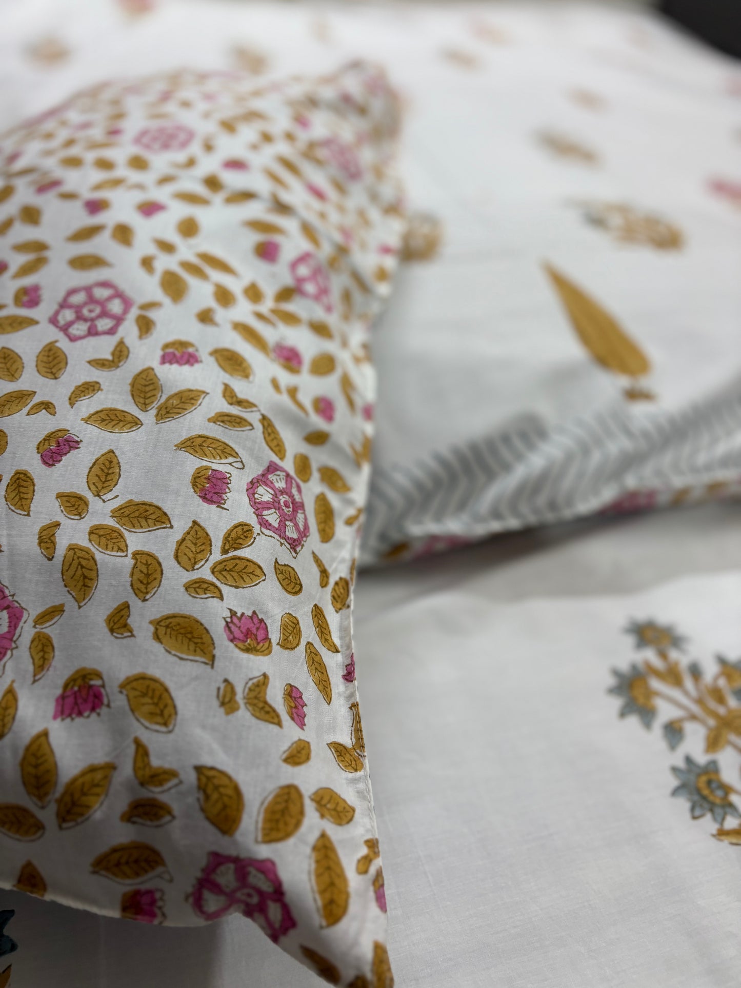 Percale Jaipuri Handblock printed bedsheet