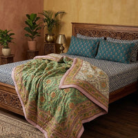 Handblock Double Bed Dohar (Mul Cotton) (90”x108”)