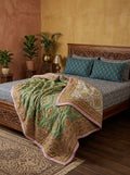 Handblock Double Bed Dohar (Mul Cotton) (90”x108”)