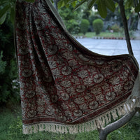 Hand Block Kalamkari Sofa Throw