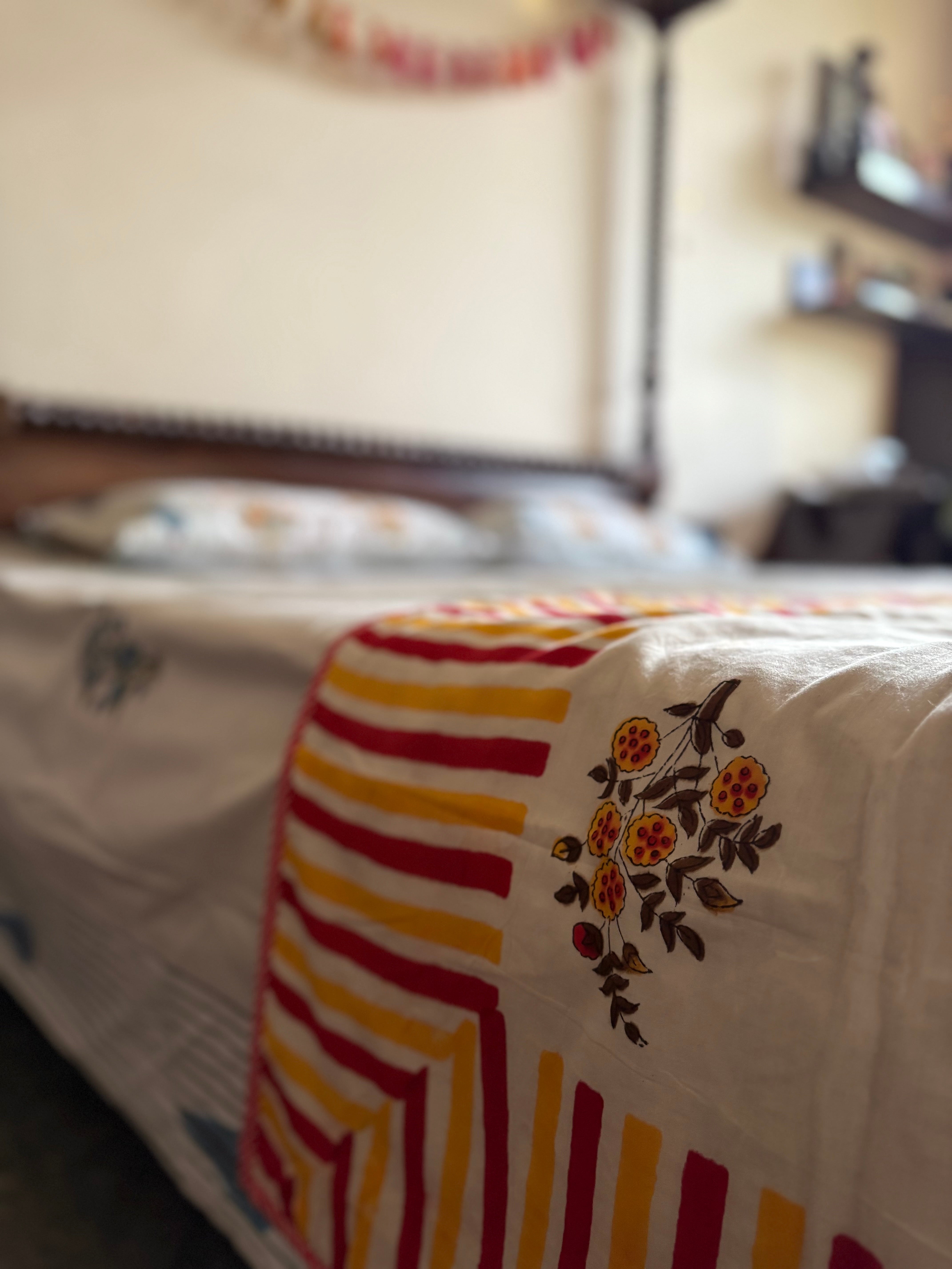 Handblock Dohar Pair (Mul Cotton) (60”x90”)