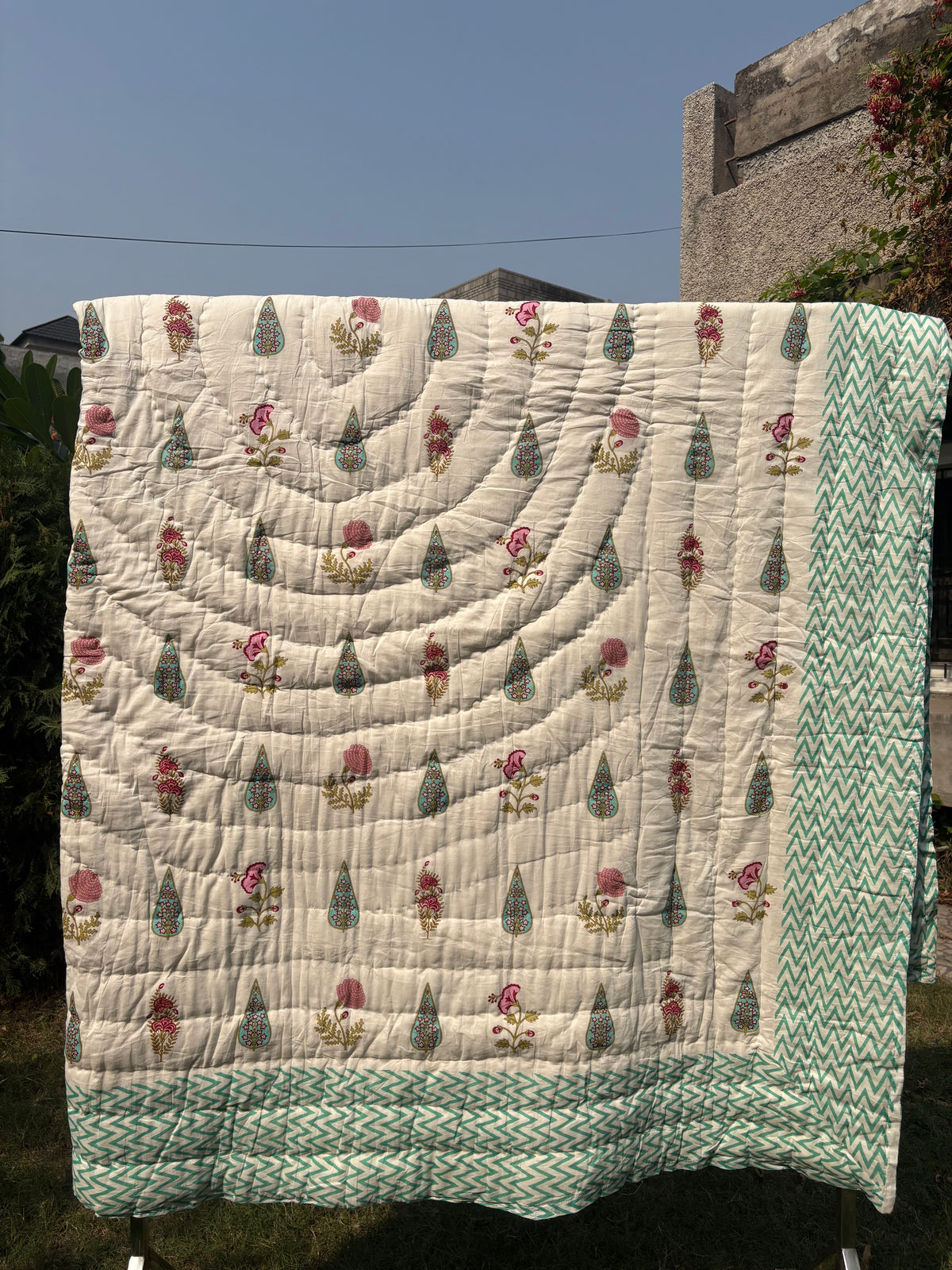 Mughal Reversible Cotton Single Quilt (Razai)