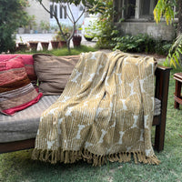 Dabu Print Handblock Sofa Throw
