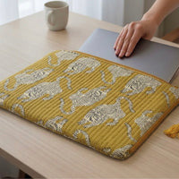 Hand Block Laptop Sleeve | Yellow | MacBook Air & iPad Case