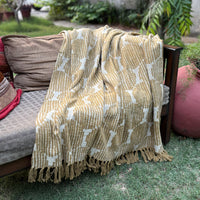 Dabu Print Handblock Sofa Throw