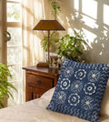 Indigo Denim Handblock Cushion Cover