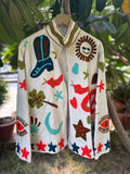Snake Hand Embroidered Suzani Jacket