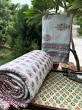 Hand Block Print Bedsheet & Reversible Comforter Set | 100% Cotton Bedding Set