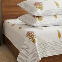 Percale Jaipuri Handblock printed bedsheet