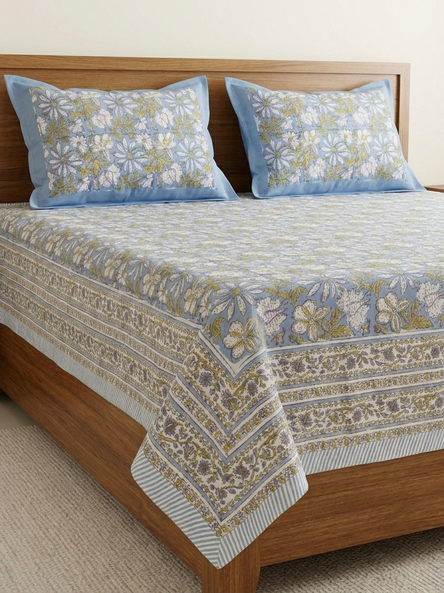 Handblock Sanganer Bedsheet