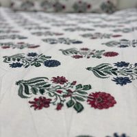 Fitted Floral Handblock Bedsheet
