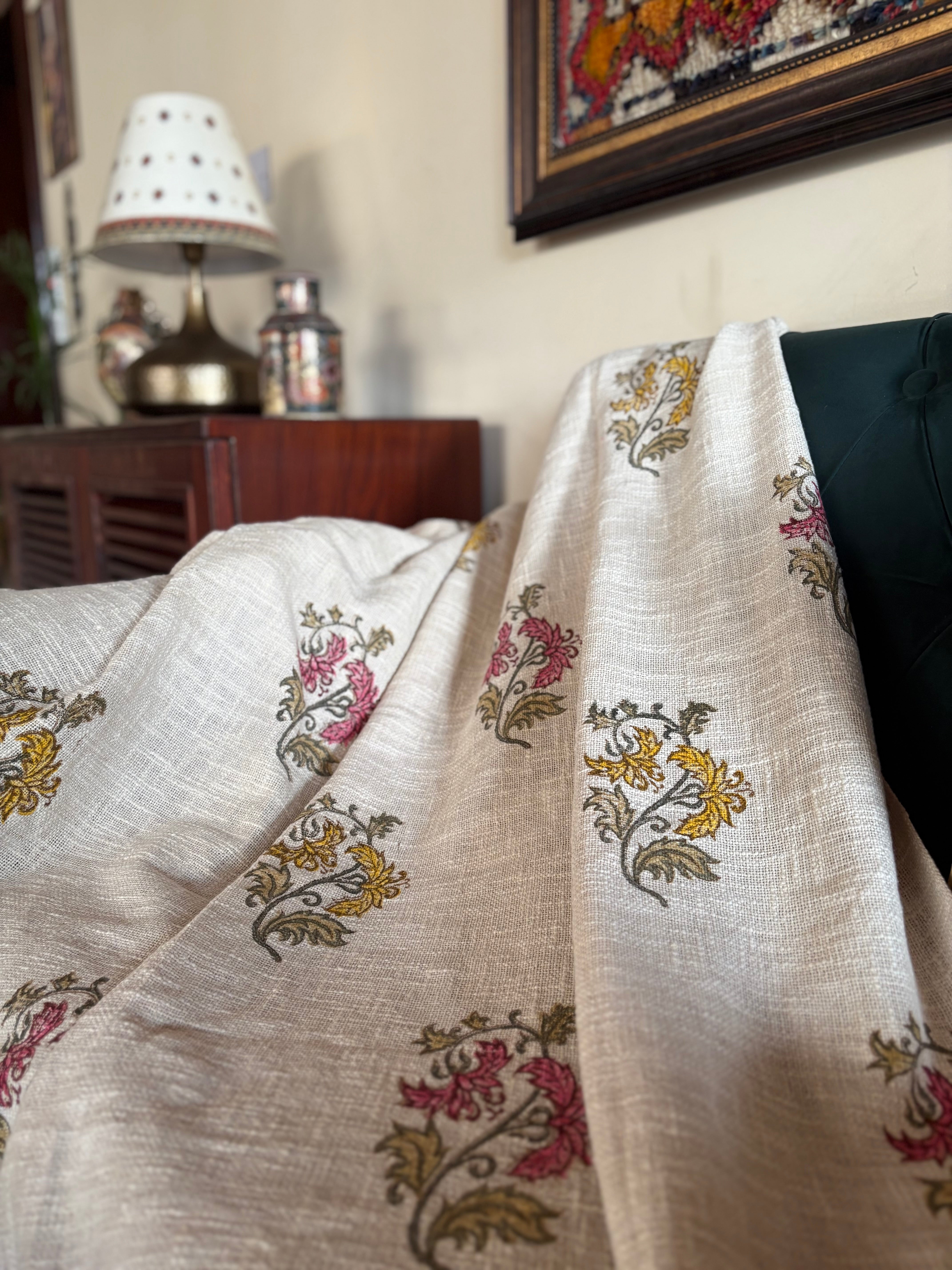Handblock Printed Sofa Throw