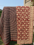Bagru Reversible Cotton Single Quilt (Razai)