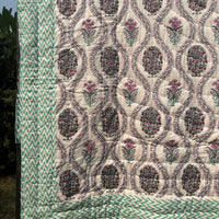 Mughal Reversible Cotton Single Quilt (Razai)