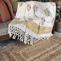Handblock Printed Sofa Throw