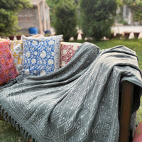 Dabu Print Handblock Sofa Throw