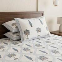 Percale Jaal Handblock bedsheets