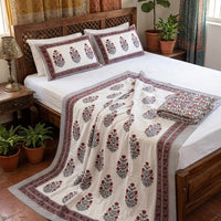 Handblock Dohar Pair (Mul Cotton) (60”x90”)