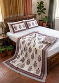 Handblock Dohar Pair (Mul Cotton) (60”x90”)